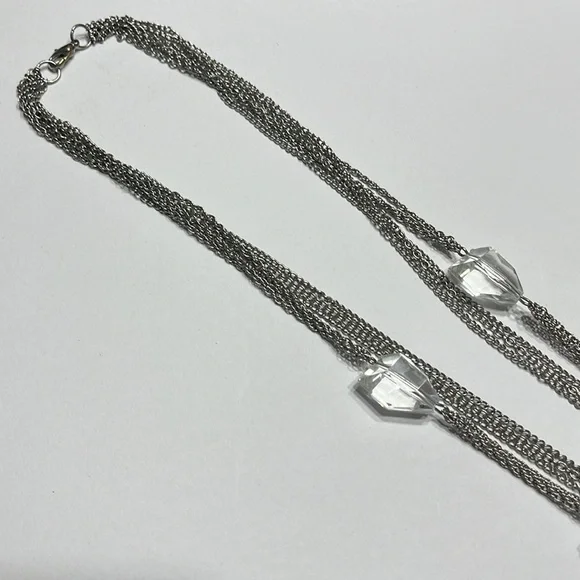Free w/Bundle Long Silver tone necklace - Picture 3 of 3